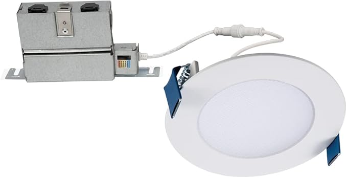 HALO HLB 4 inch LED Recessed Light, Thin Canless, Dimmable, w/Selectable Color Temperatures - HLB4069FS1EMWR
