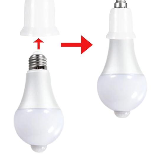 5-Pack E12 to E26 Adapter, Chandelier Light Socket, Candelabra E12 to Medium Socket E26/E27 Converter Bulb Base Adapter Converter for Ceiling Fans Light, Pendant Light