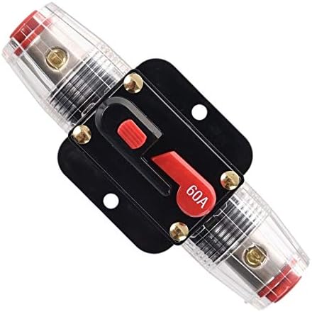 Fuse Holders 60amp 20A 30A 40A 50A 80A 100A 150A Inline Circuit Breaker for Car Audio and Amps Overload Protection Reset Fuse Inverter 12V-24V DC Replace Fuses