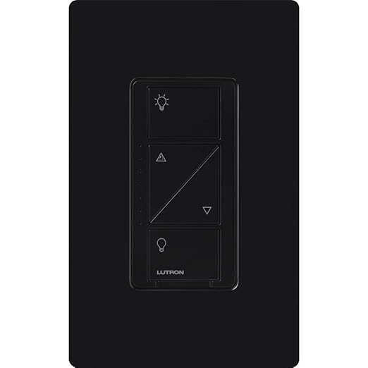 Lutron Caseta Original Smart Dimmer Switch (Lutron Smart Hub Required), for LED Lights, 150 Watt, Single-Pole/3-Way, No Neutral Required, PD-6WCL-BL-2-Pack, Black
