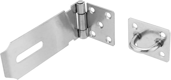 10 PCS Padlock Hasp Latch, Stainless Steel Padlock Hasp, Heavy Duty Security Hasp with Mounting Screws, Door Locks Hasp Latch for Doors and Cabinets