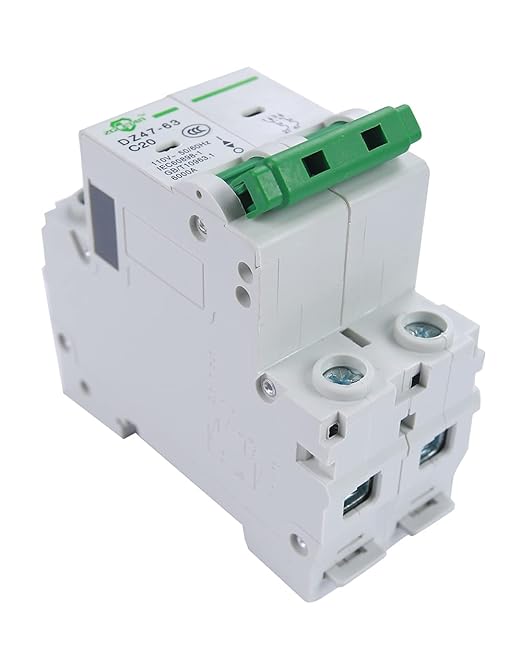 Miniature Circuit Breaker - 3 Pcs 110V/240V MCB DZ47-63 Mini Home Circuit Breaker 2 Pole 20A, AC Solar MCB