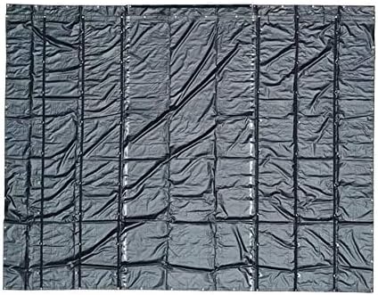 Mytee Products 18' x 27' Black Lumber Tarp for Heavy Duty Truck Cargo - 18 Oz Vinyl Flatbed Tarps with 5' Drop - Waterproof Tarp for Trailers to Protect Cargo from Wind, Rain, Snow and Sun