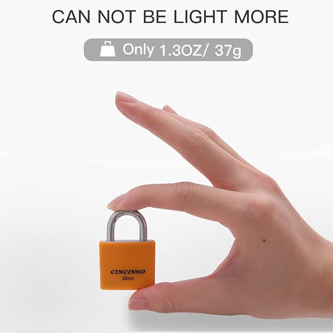 Set of 8 Small Locks,Covered Aluminum Keyed Alike Padlocks,30MM Weatherproof Lock with Same Key,Outdoor Padlock for Sheds, Storage Unit ,School Gym Locker, Toolbox