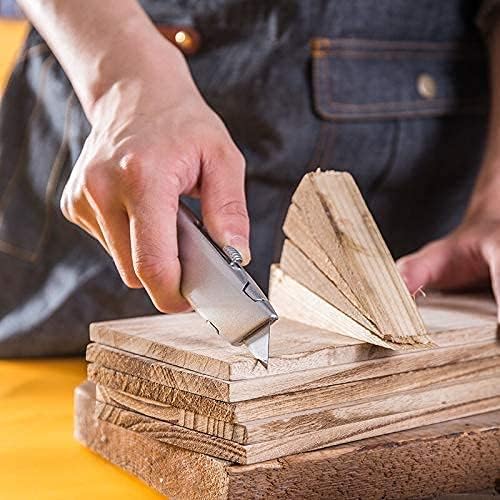 DIYSELF 2Pack Utility Knife Box Cutter Retractable Blade Heavy Duty(Silver)