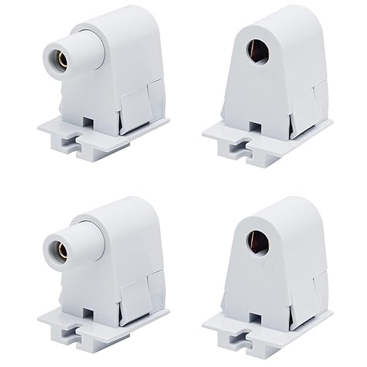 Surf turtle 2 Pair Tombstone Single Pin FA8 Base Holder Socket Connector with T8 T10 T12,for 8ft Light Emitting Diode Fluorescent Tube Light