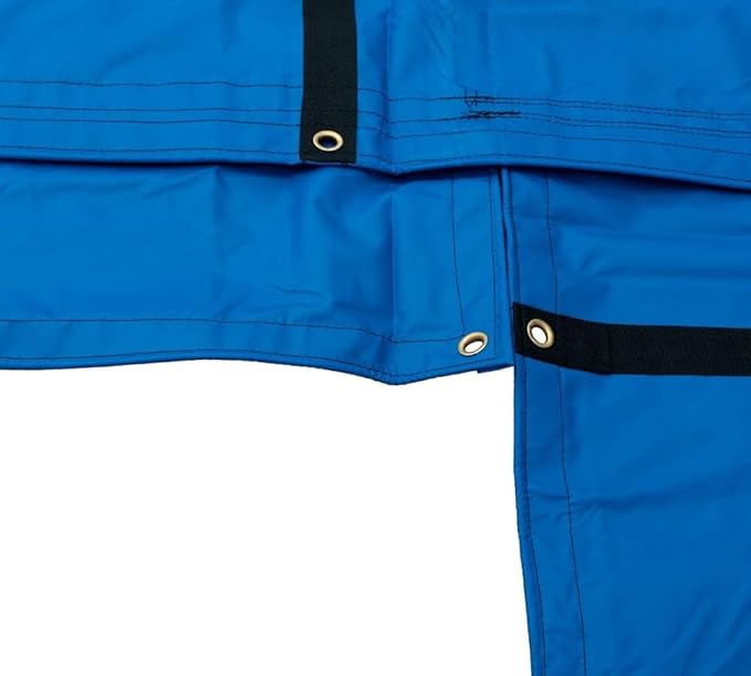 Mytee Products 2 Pack 24' x 27' Flatbed Trailer Lumber Tarp with 8 FT Drop - Heavy Duty Blue 18 Oz Vinyl Waterproof Tarp for Truck/Trailers to Protect Cargo from Wind, Rain, Snow, and Sun