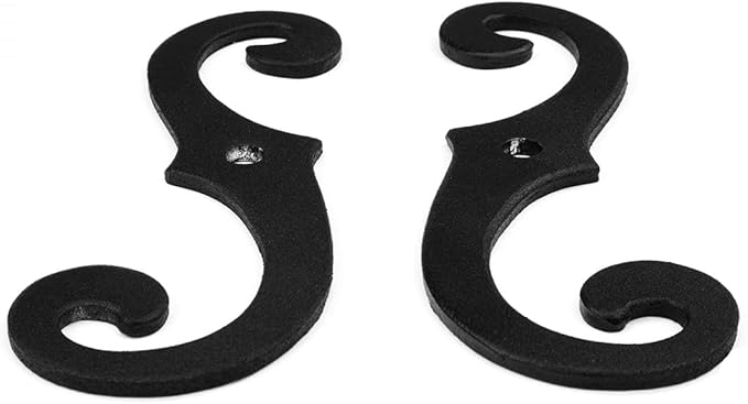 Renovators Supply Cast Iron Shutter Fasteners - Decorative S Style Shutter Dogs Hardware - Rust Resistant External Shutter Tieback with Mounting Screws - 6.5 Inches, Sold in Pairs (Pack of 1)