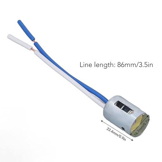 1156 Bulb Socket Part, 10PCS Bulb Sockets LED Turn Light Holder with 3.5in Harness DC 12V Flexible Headlight Conversion