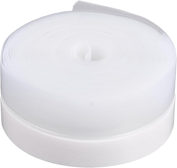 Silicone Seal Weather Stripping Tape 33 Feet Strip Bottom Draft Insulation Stopper Tape Weatherproof Soundproof for Door or Window Bathroom Shower Glass Gaps(35mm*10m