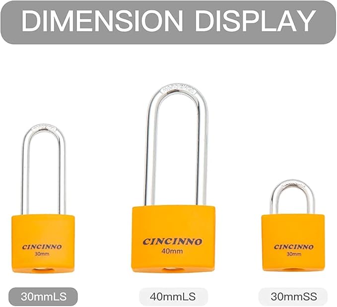 1-3/16 in. Small Aluminum Key Lock,Keyed Alike Padlocks with Long Shackle for School Gym Locker, Toolbox,12 Pack