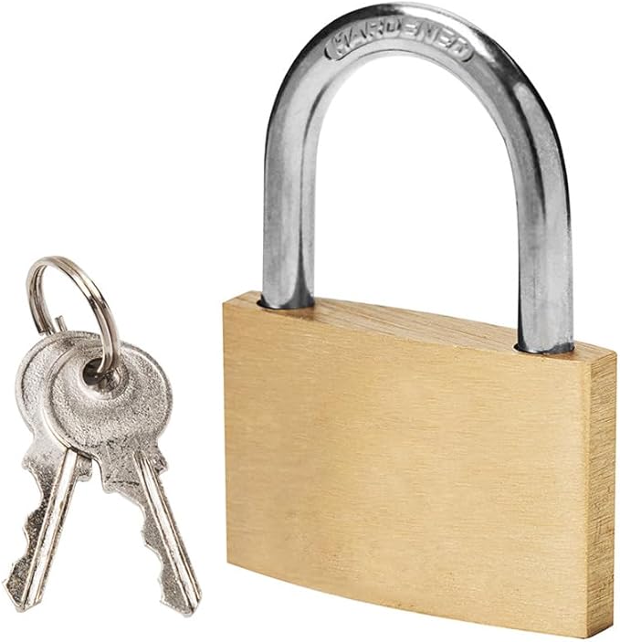 Thin Solid Brass Same Keyed Padlock keyed Alike Locks-40mm-12pack