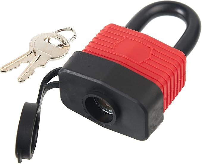 Heavy Duty Covered Laminated Steel Keyed Padlocks, Keyed Alike Locks, Waterproof Padlock for Outdoor use, 1.4 inch Shackle-Pack of 20