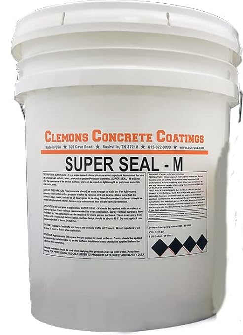 Super Seal-M Concrete Water Repellent Sealer 5-Gallon, Clear