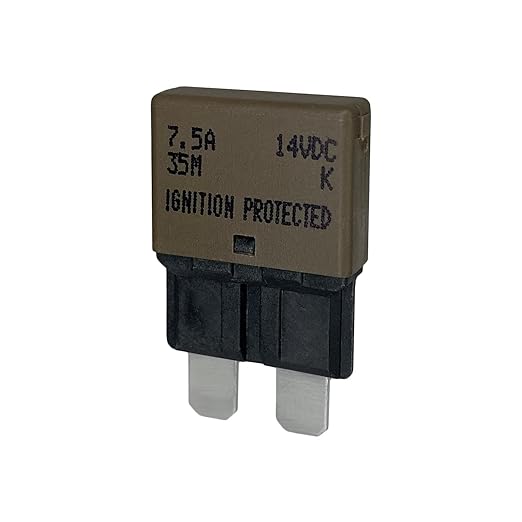 Auto Reset ATC/ATO 7.5 Amp Circuit Breaker Fuse for Automotive Marine RV Car Truck Audio Battery Protection Automatic Reset | Low Profile (7.5A, 3 Pack)