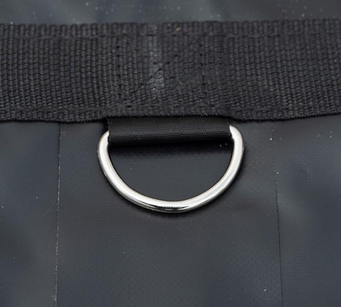 Mytee Products 16' x 27' Flatbed Truck 18 Oz Steel Tarp with 4 FT Drop & Flap - Black Heavy Duty Vinyl Waterproof Tarp for Trailers to Protect Cargo from Wind, Rain, Snow and Sun