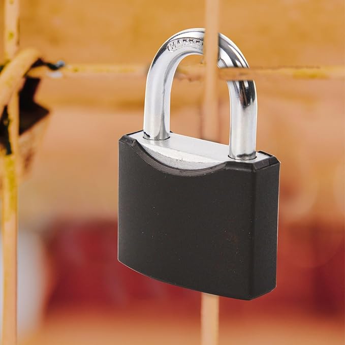 SEPOX®10-Pack 1-9/16" Weather-Proof Outdoor Padlocks Keyed Different, Brass Cylinder, Heavy-Duty Solid Steel Body Covered Black, Locks for Gates, Sheds, Storage Lockers, Fence, Boats, Marine, Fishing