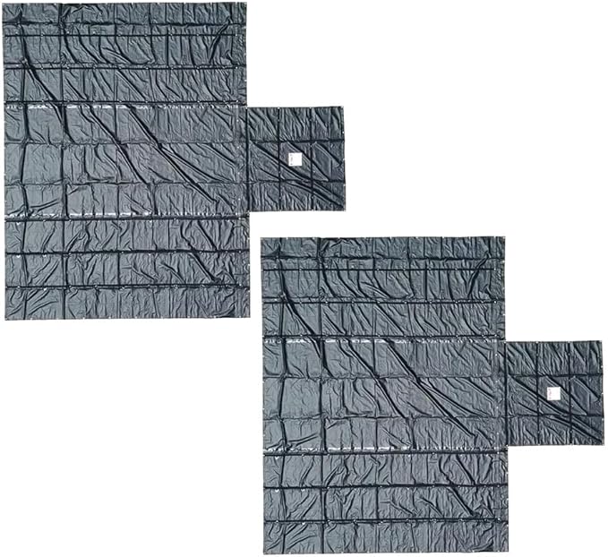 Mytee Products 2 Pack Truck Flatbed Trailer Tarps Combination Lumber Tarp 24x27 (8' Drop) - Black