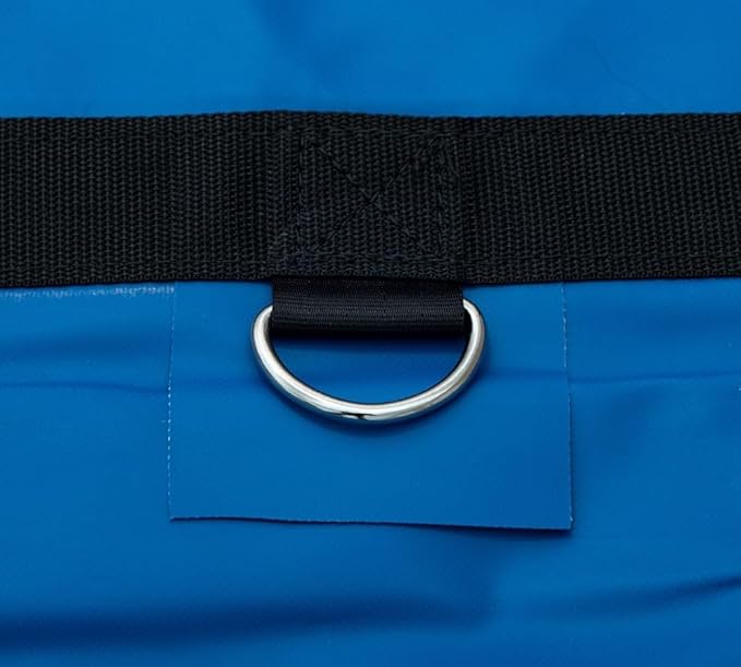 Mytee Products 16' x 27' Flatbed Truck 18 Oz Steel Tarp with 4 FT Drop & Flap - Blue Heavy Duty Vinyl Waterproof Tarp for Trailers to Protect Cargo from Wind, Rain, Snow and Sun