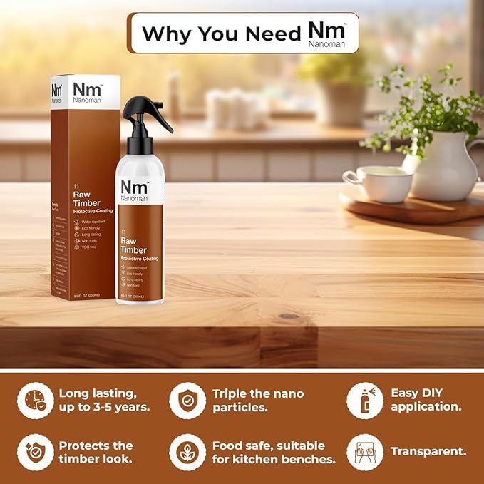 Nanoman Timber Wood Water Liquids and Stain Penetrating Sealer 250mL