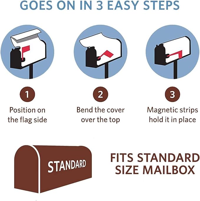 Personalized Mailbox Covers Custom Picture/Photo/Text Magnetic Standard Size Mailbox Wraps Post Letter Box Cover for Garden Yard Outdoor Decorations-10