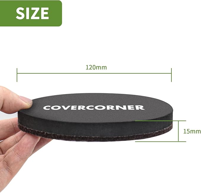 Furniture Sliders for Hardwood Floors 8 PCS - 4 3/4 inch Sliders for Moving Furniture – Felt Furniture Pads for Hardwood Floors Brown