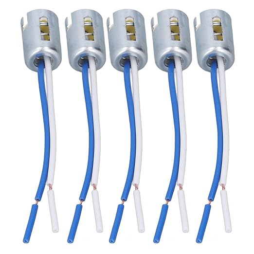 1156 Bulb Socket Part, 10PCS Bulb Sockets LED Turn Light Holder with 3.5in Harness DC 12V Flexible Headlight Conversion