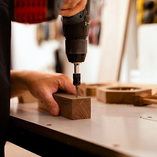 Wood Screws 4 Inch, FIXLINK Deck Screws #10 x 4, 50 PCS, Epoxy Coated, T25 Star Bit Above 1500 Hour Salt Spray Coating Outdoor Decking Screws Excellent Rust Resistant for Wood Fence, Brown