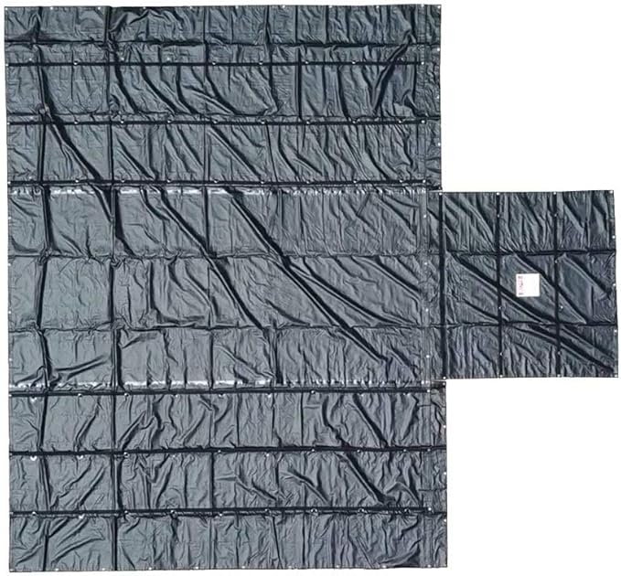 Mytee Products 20' x 27' Flatbed Truck 18 Oz Lumber Tarp with 6 FT Drop - Black Heavy Duty Vinyl Waterproof Tarp for Trailers to Protect Cargo from Wind, Rain, Snow and Sun
