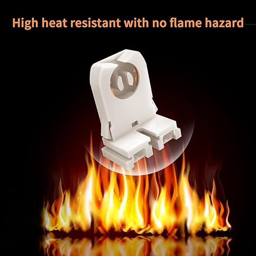 JESLED Non Shunted LED Tombstones - (Pack of 24) T8 Lamp Holder, UL Turn Type Tombstone Lampholder for T10 T12 LED Fluorescent Tube Replacement, Medium Bi-pin G13 Socket for Programmed Start Ballasts