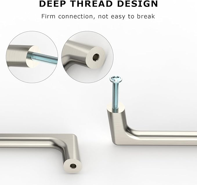 10 Pack Brushed Satin Nickel Cabinet Pulls 7.5 Inch Kitchen Cabinet Handles Cabinet Hardware Kitchen Handles for Cabinets Cupboard Handles Nickel Dresser Pulls Drawer Handle