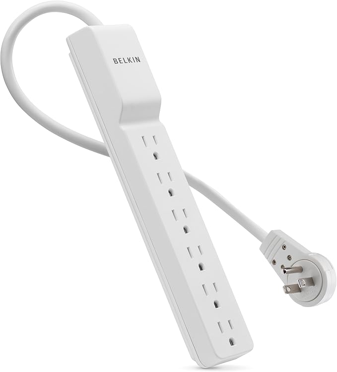 Belkin 6-Outlet Commercial Power Strip Surge Protector, 6ft Cord, 720 Joules, White