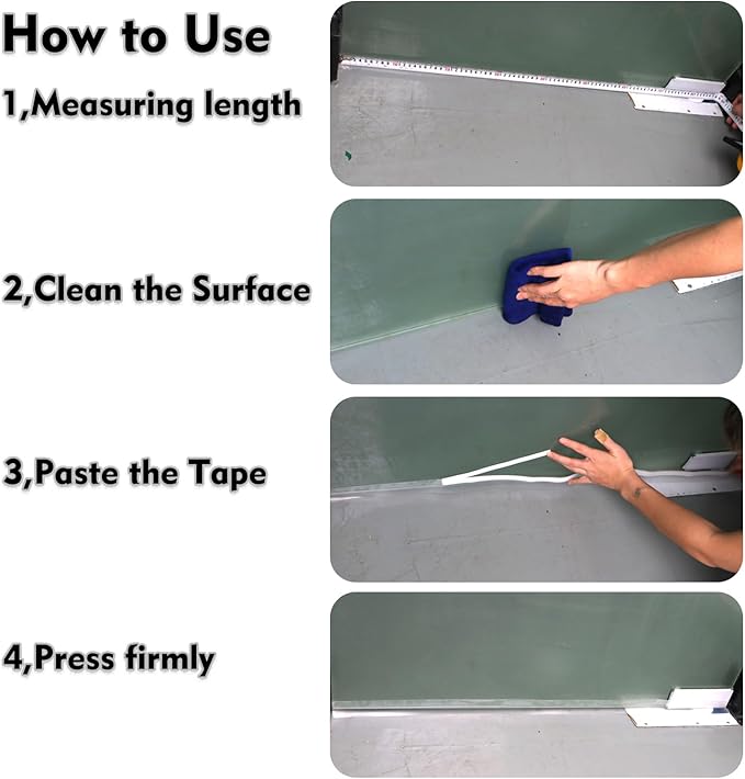 Silicone Seal Weather Stripping Tape 16.5 Feet Strip Bottom Draft Insulation Stopper Tape Weatherproof Soundproof for Door or Window Bathroom Shower Glass Gaps(45mm*5m)