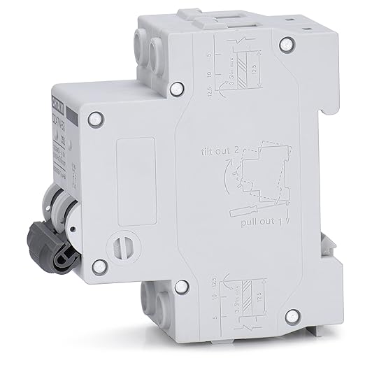 AC Miniature Circuit Breaker, 32 Amp 120V/240V 2 Pole DIN Rail Mount Circuit Breaker, Thermal Magnetic Trip, Solar AC Disconnect Switch MCB C32