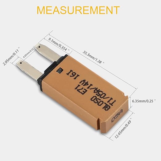 GLOSO Circuit Breakers E71 Mini ATM 20Amp Auto Reset (T1) - 3 Pack (20A)