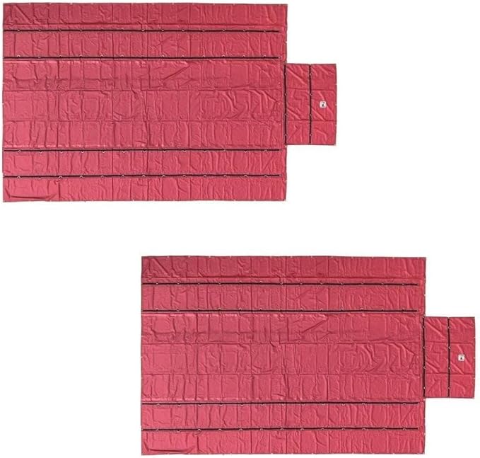 Mytee Products 2 Pack 24' x 27' Flatbed Trailer Lumber Tarp with 8 FT Drop - Heavy Duty Red 18 Oz Vinyl Waterproof Tarp for Truck/Trailers to Protect Cargo from Wind, Rain, Snow, and Sun