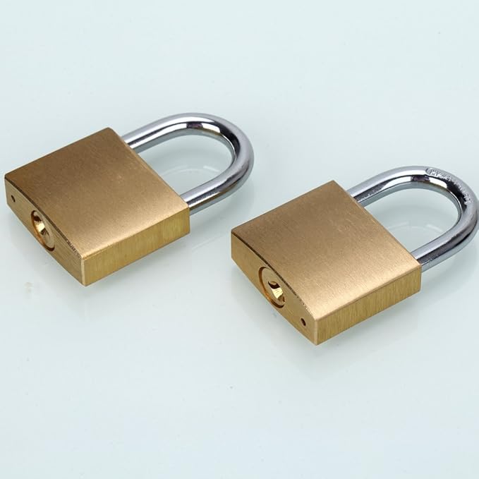 ABRAFOX Solid Brass Same Keyed Padlock keyed Alike Lock-(1-9/16 inch 40mm) 2pack