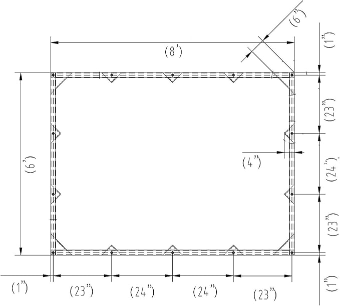 Mytee Products 6' x 8' Tan Canvas Tarp 12oz Heavy Duty Water Resistant