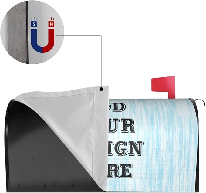 Personalized Mailbox Covers Custom Picture/Photo/Text Magnetic Standard Size Mailbox Wraps Post Letter Box Cover for Garden Yard Outdoor Decorations-12