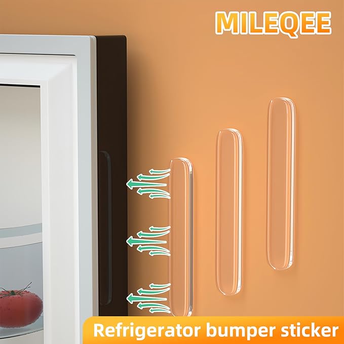 40PCS Clear Protector Strips, Door Wall Bumpers Stopper, Self Adhesive Cabinet Pads Sound Dampening, Cupboard Drawer Cushion Guards, Desk Protective Soft Quiet Cushioning for Furniture Kitchen