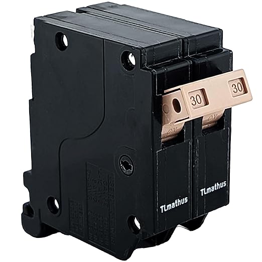 30 Amp Double Pole Breaker Plug on Mount Standard Miniature Circuit Breaker Thermal Magnetic Protection, 10KA 120/240V, Suitable for Various Brands of Load Centers