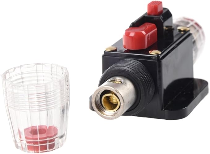 100A Auto Car Protection Stereo Switch Fuse Holders Inline Circuit Breaker Reset Fuse Inverter for Car Audio System Protection 12V-24V DC