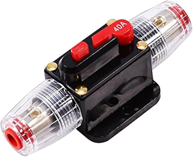 Fuse Holders 40amp 20A 30A 50A 60A 80A 100A 150A Inline Circuit Breaker for Car Audio and Amps Overload Protection Reset Fuse Inverter 12V-24V DC Replace Fuses