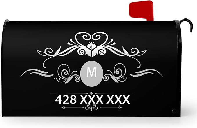 Personalized Custom Mailbox Covers Magnetic Large Size Add Photo Picture Family Name House Address Text Customized Mailbox Post Cover Pet Mailbox Wraps Decor Waterproof for Garden Yard 21x25.5 Inch