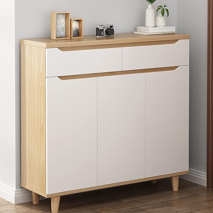 Wood 4 Inch Furniture Legs Set of 4 Round Solid Mid Century Couch Feet Replacement Legs for Sofa Dresser Cabinet Bed Ottoman Home DIY