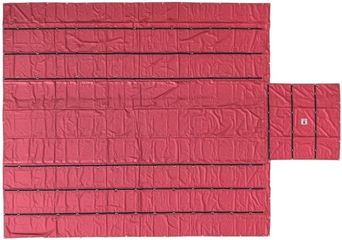 Mytee Products 2 Pack 24' x 27' Flatbed Trailer Lumber Tarp with 8 FT Drop - Heavy Duty Red 18 Oz Vinyl Waterproof Tarp for Truck/Trailers to Protect Cargo from Wind, Rain, Snow, and Sun