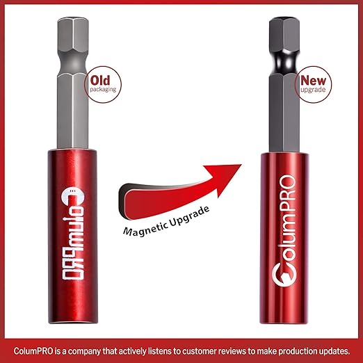 5PCS 6inch Strong Magnetic Drill Bit Extension Holder For Impact Driver,1/4" Hex Shank S2 Steel Magnetic Screwdriver Extension,Straight Without Bending Drill Bit Extender