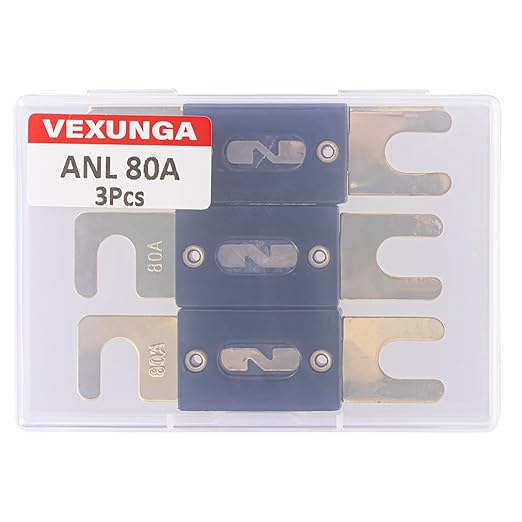 100A ANL Fuse 100 Amp Inline Blade Fuses 32V for Car Audio Inverter Automotive Stereo (Pack of 3 pcs)