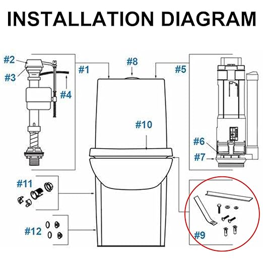 Toliet Seat Anchor Kit for Kohler 84999 Toilet Parts, for Kohler Toilet Seat Parts, Replace K-84999 K-3386 K-3393 K-3398 K-3564 K-14338 K-3607