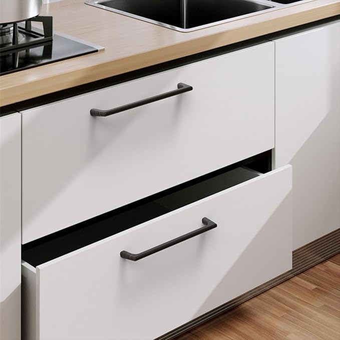 10 Pack Oil Rubbed Bronze Cabinet Pulls - 6.25 Inch Cupboard Handles for Cabinets and Drawer Handles